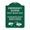 Signmission Emergency Access Don't Block Gate Unauthorized Vehicles Towed at Vehicle Owners Expe, GW-1824-24112 A-DES-GW-1824-24112 - alternate 1